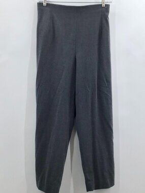 Women's 28 Gray Trousers Work Pants Formal Business STRETCH Elastic Straight Leg